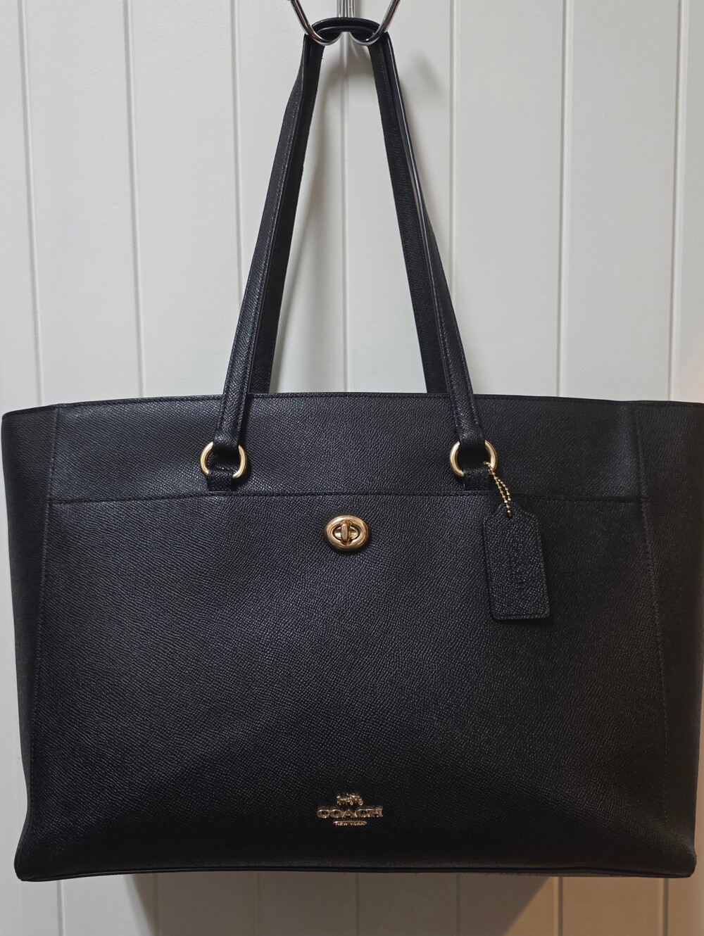 Coach D2279-78246 Crossgrain Leather Large Folio Tote with COA